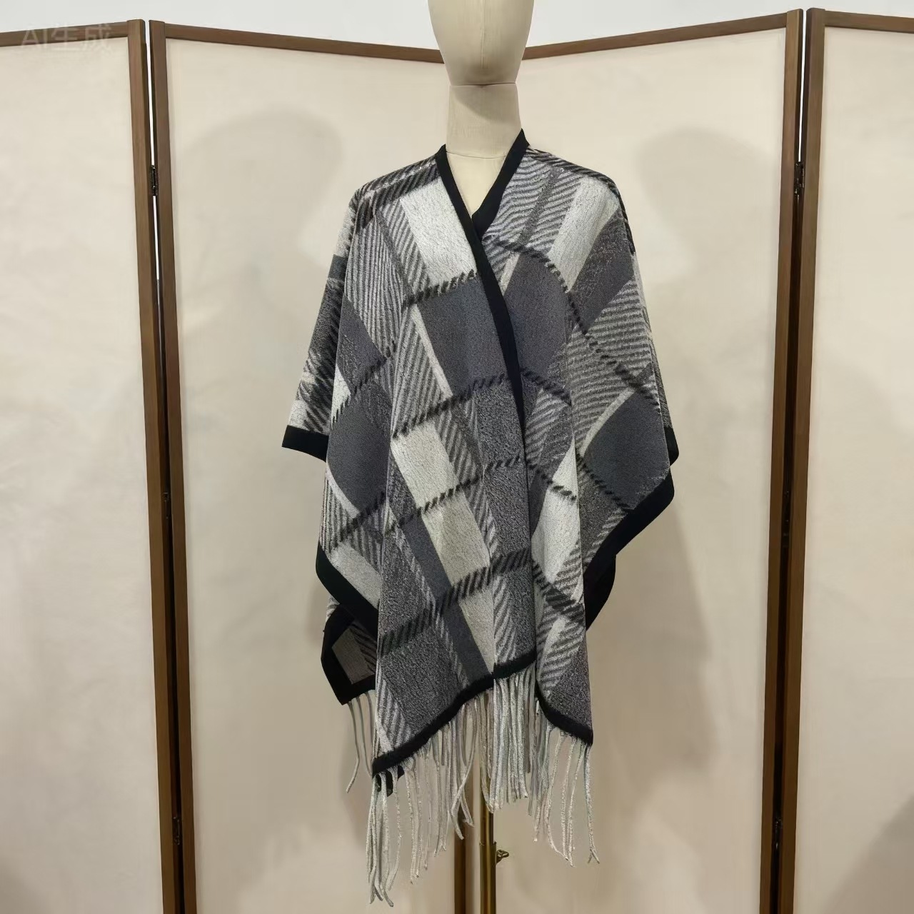 회색과 흰색의 클래식한 패턴