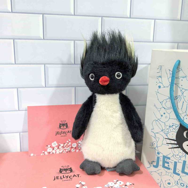 元イギリスジェリーcatロニージャンプ岩爆発頭ペンギンロック柔らかい揚げ毛ペンギン玩具ぬいぐるみ|undefined