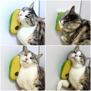 Cross-border new cat licking turn hair rubbing device to float hair comb mint ball toy comb cat self-hi toy comb
