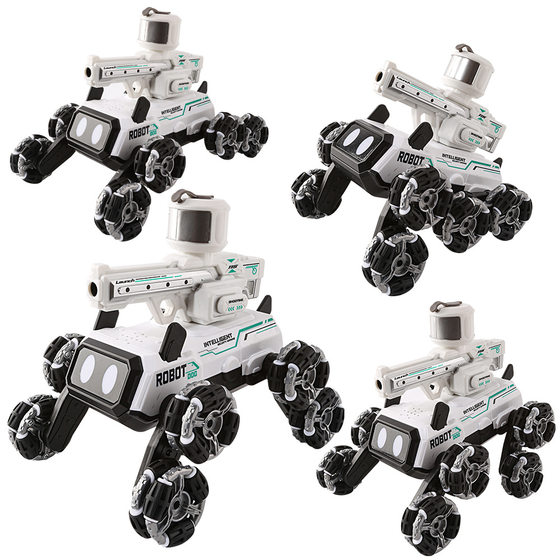 Cross-Border Eight-Wheel Stunt Remote Control Mechanical Dog Four-Way 2.4g Water Bomb Burst Kidsren's Electric Boy Toy Car Model