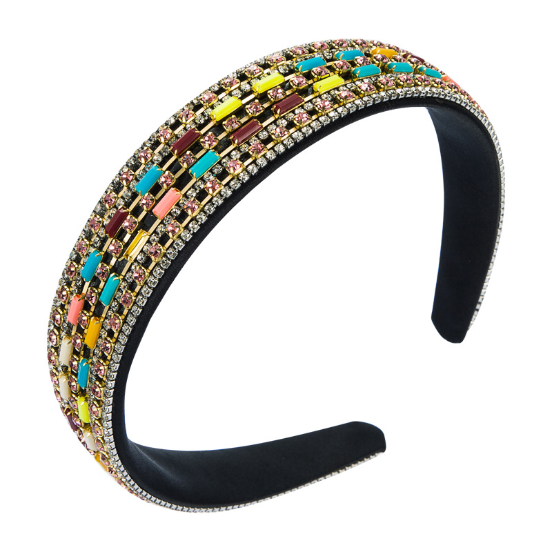 Korean Fashion Colorful Rhinestone Chain Headband display picture 6