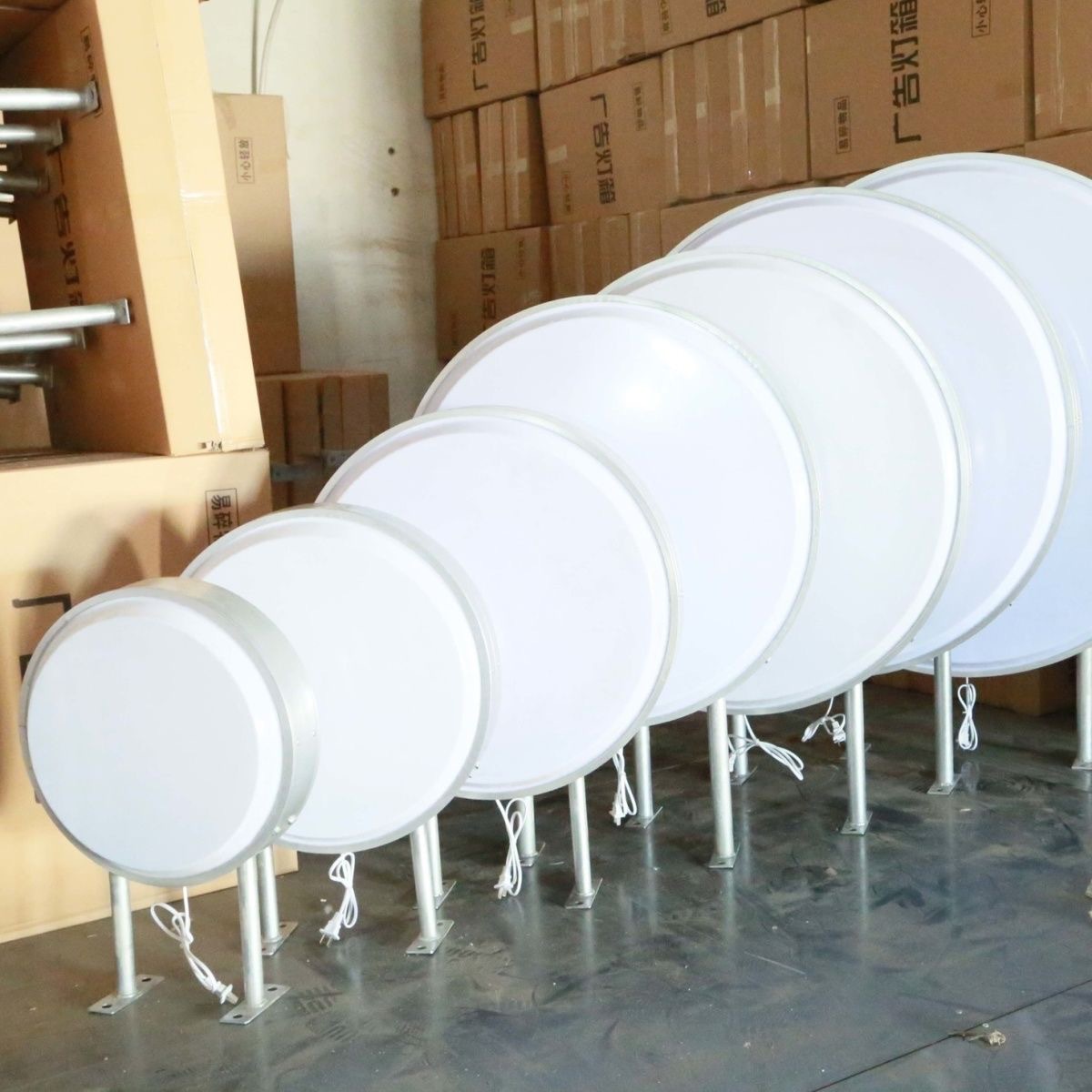 LED亚克力吸塑灯箱户外防水铝合金广告牌方形圆形双面UV一件代发