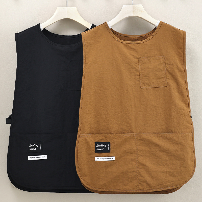 韓国版家庭用キッチンエプロン水かけ防止カフェ作業服通気性ベスト|undefined