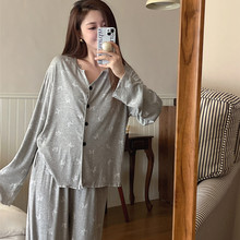 【伊之妍】睡衣女新款秋冬季2025莫代尔棉简约舒适可外穿家居服套
