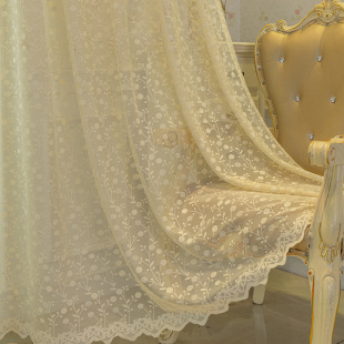 American Window Screen Curtain Cross-border Europe, America, Middle East Jacquard Curtain Living Room Bedroom Amazon Finished Curtain Fabric Modern