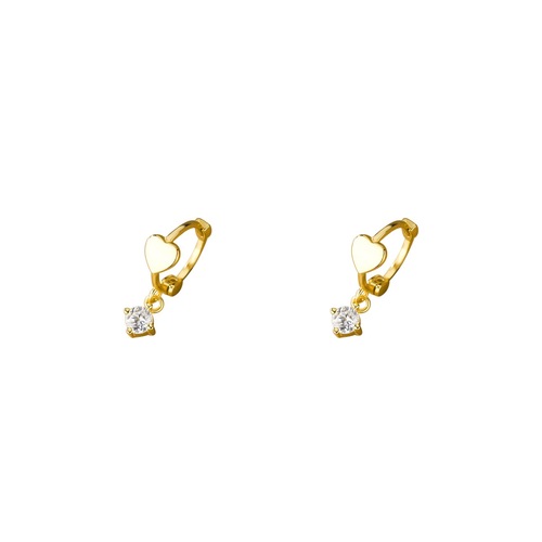 Sweet short love earrings for women, fashionable single diamond, fashionable ear cuff, exquisite and compact, no need to take off earrings for sleeping