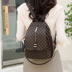 雙肩包女2023新款韓版軟皮背包時尚簡約多用斜挎胸包女士小背包潮