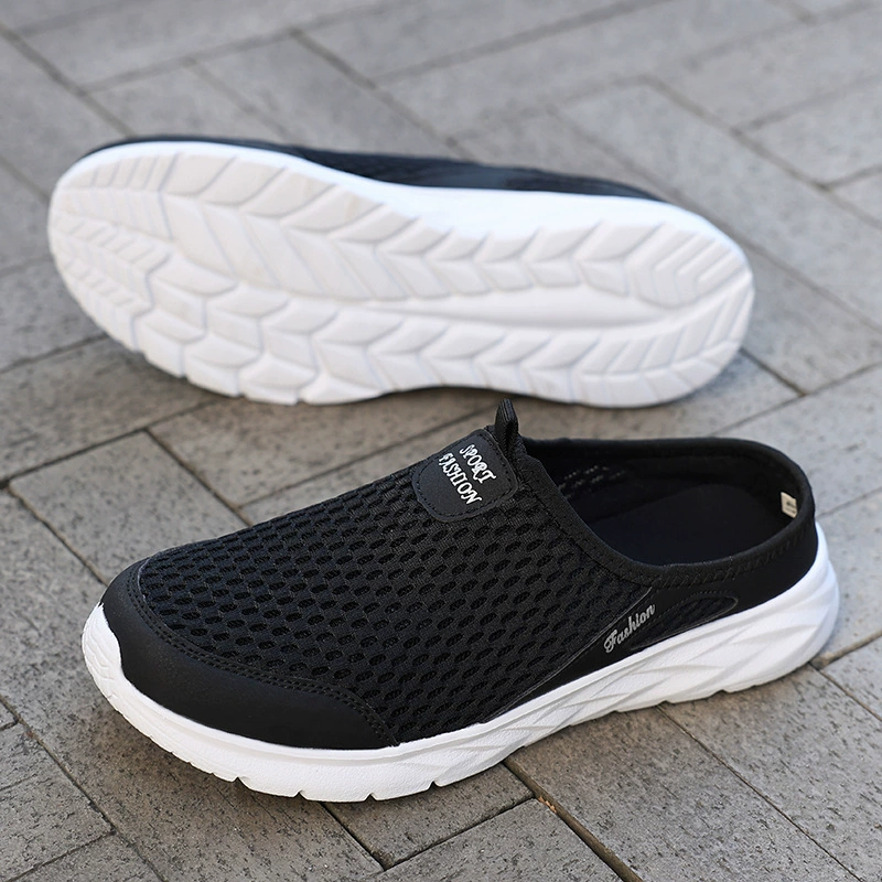 Трансграничная сетчатая обувь новая мужская обувь весной и летом большой размер повседневная спортивная мужская обувь легкая полутяпка ленивая обувь