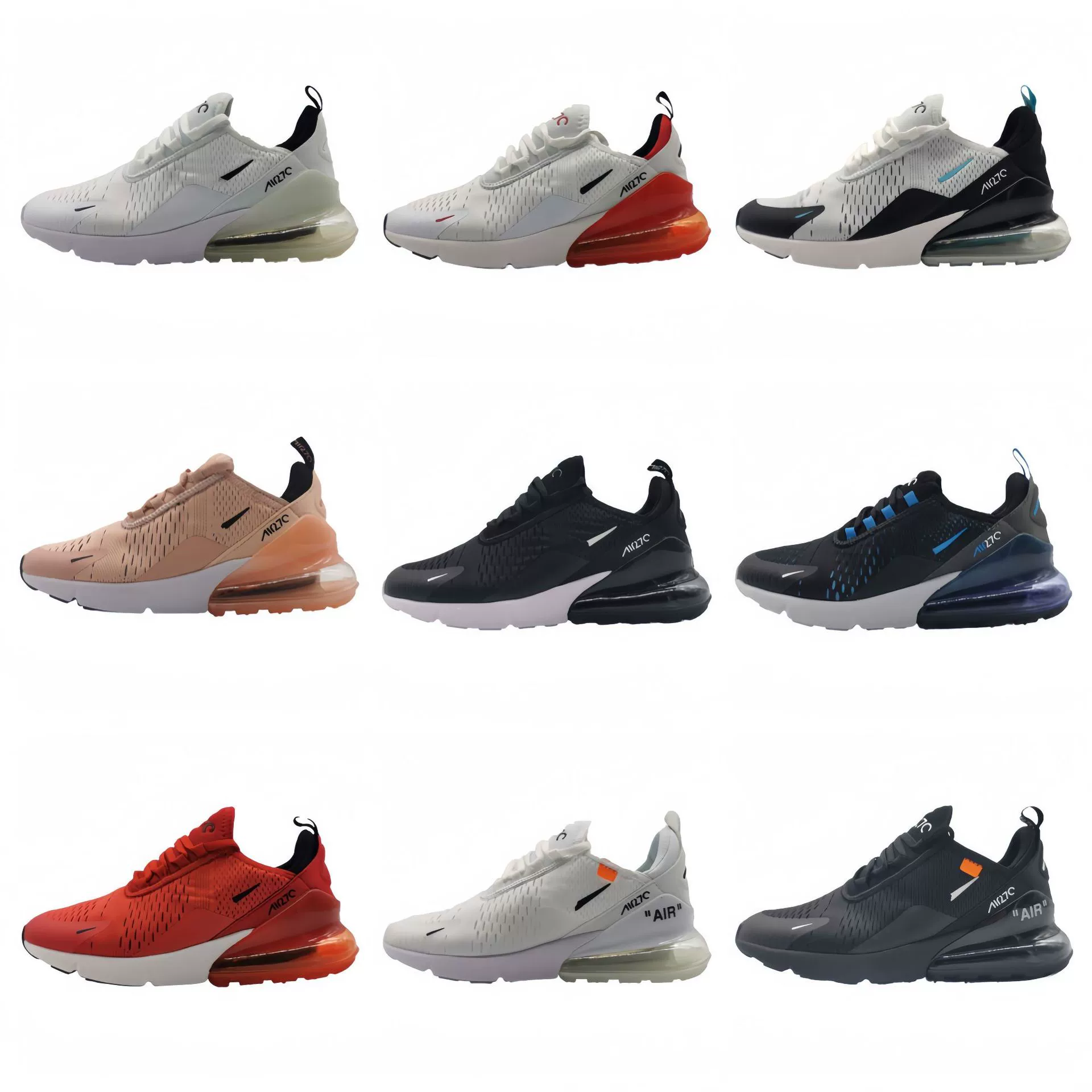Putian Factory Shoes Air Max270 Air Cushion Shoes Summer Trend Versatile Running Shoes Men's and Women's Mesh Breathable Sports Shoes