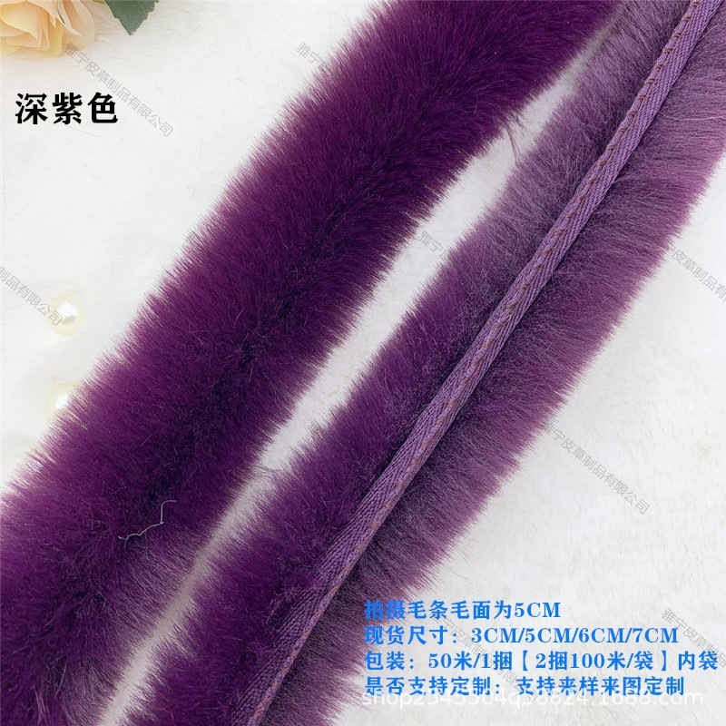 Tiras de piel sintética tipo conejo para decoración de ropa hanfu capas y accesorios textiles venta al por mayor