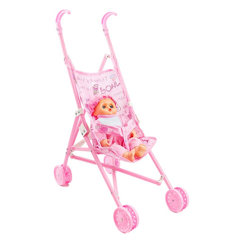 Carrito de juguete con muñeca incluida, juego de imitación doméstica