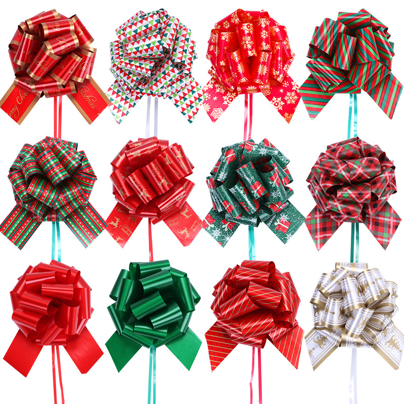 In Stock Christmas Ball Flower Set 12pcs Mixed Snowflake Reindeer Christmas Tree Confetti Gift Wrapping Supplies Assorted