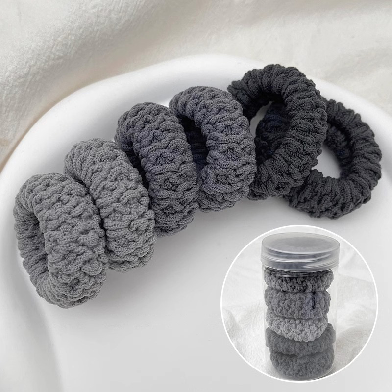 Cauda de cabello de cabello alta 2025 nueva banda de goma de alta gama para mujeres, elástica y duradera, anillo de cabello, cubierta de cuero, toque de cabeza