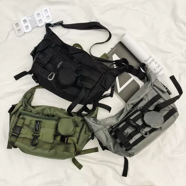 2026 New Style Personalized Street Fashion Workwear Crossbody Bag Large Capacity Unisex Shoulder Bag Detachable Men's Functional Bag