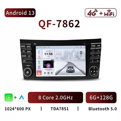 DVD Navigation, Mercedes-Benz W211 7inch Car - qf7862-android-13-8-core-6g128g-7inch
