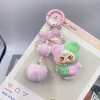 Color-blocking three-year-old doll-pink green