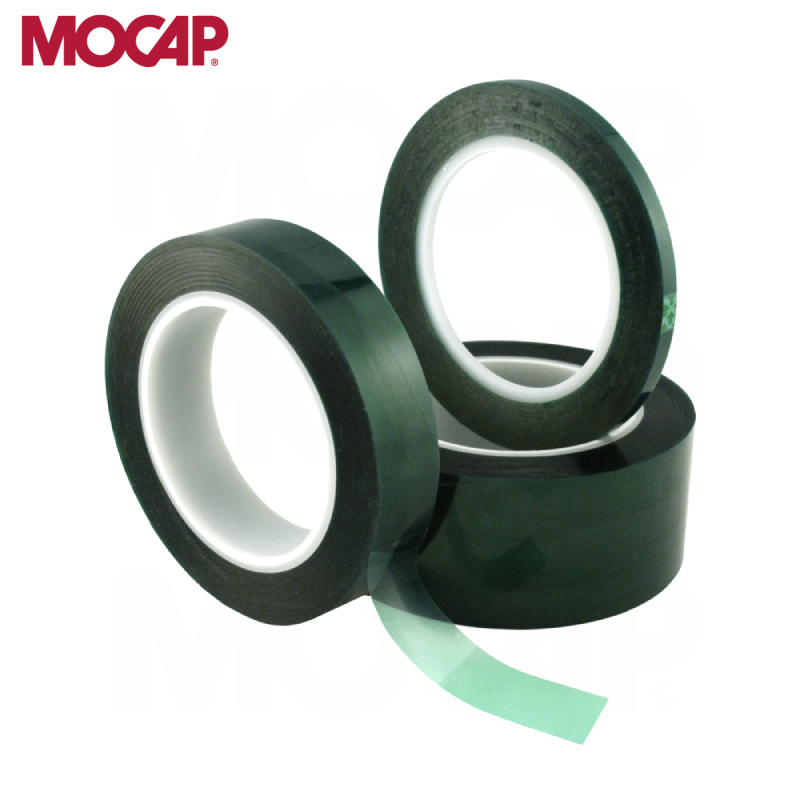 PET绿色高温遮蔽胶带 高粘度不残留聚酯纤维胶带