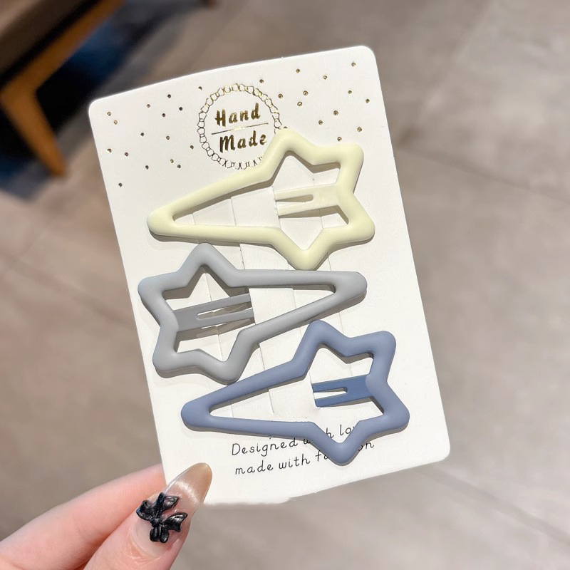 Gota de agua estrella clip de cabello lateral de la mujer frente clip de cabello frágil clip de frangeo lindo dulce clip de cabello