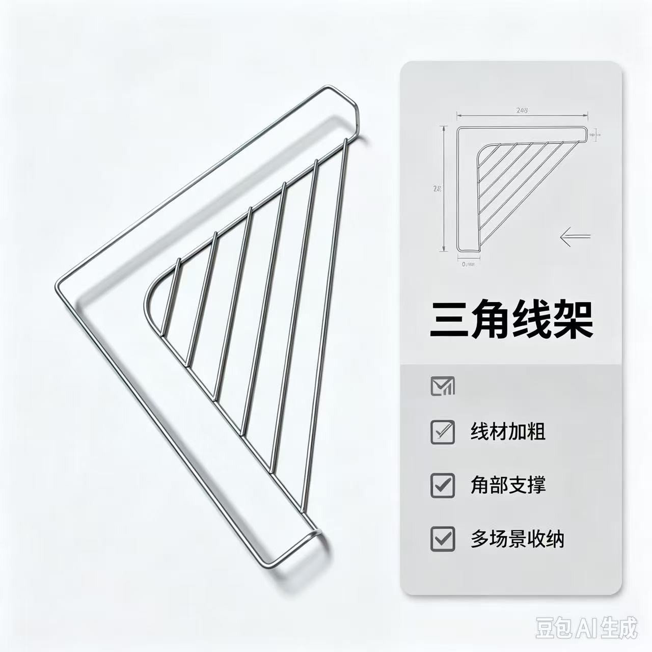 New model sink drain rack, thickened kitchen triangular shelf, sponge and steel wool drain basket, cloth drain rack