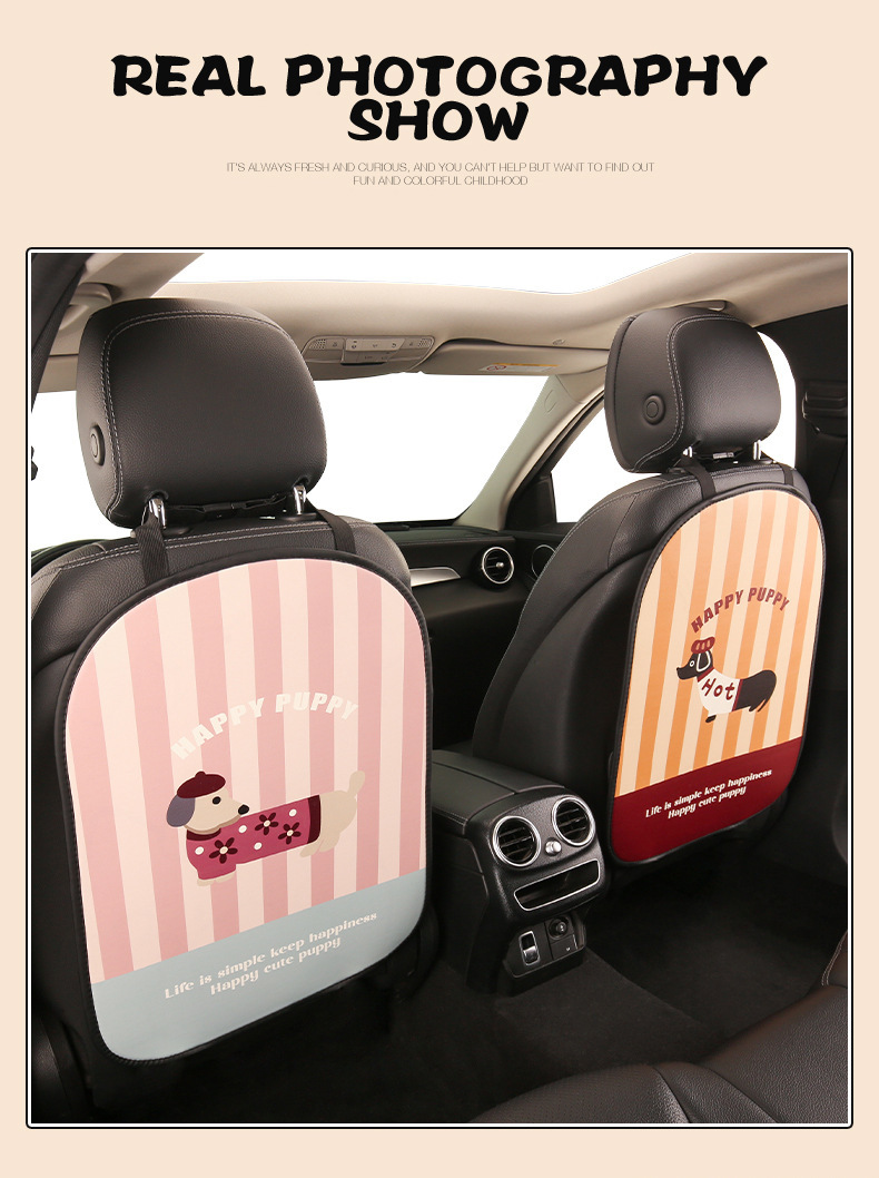 Car seat back anti-kick pad cartoon cute rear protection car anti-dirty protective pad rear anti-wear pad