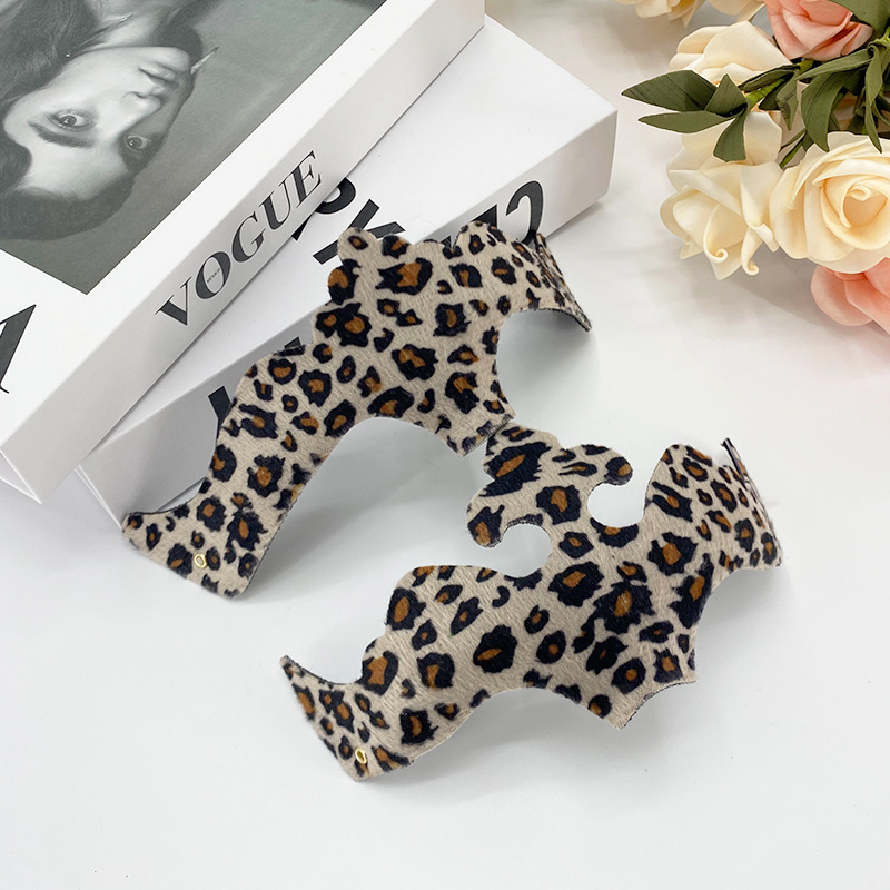 Nueva máscara de gato con leopardo para usar gafas máscara de mitad de cara especial máscara de maquillaje de fiesta máscara de gato con leopardo
