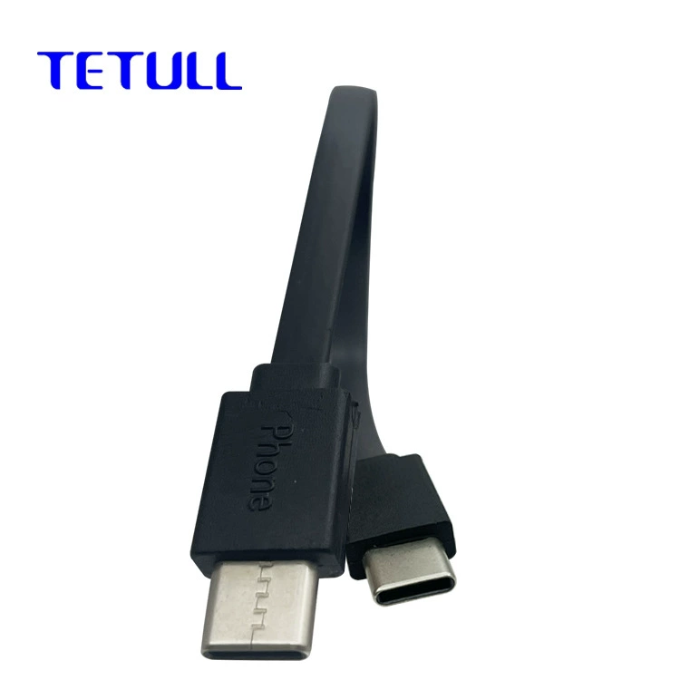 Гигантский прямой кабель Type-C для нейлоновой лапши, прочный на растяжении и холодостойкость, 5–кожный кабель данных быстрой зарядки