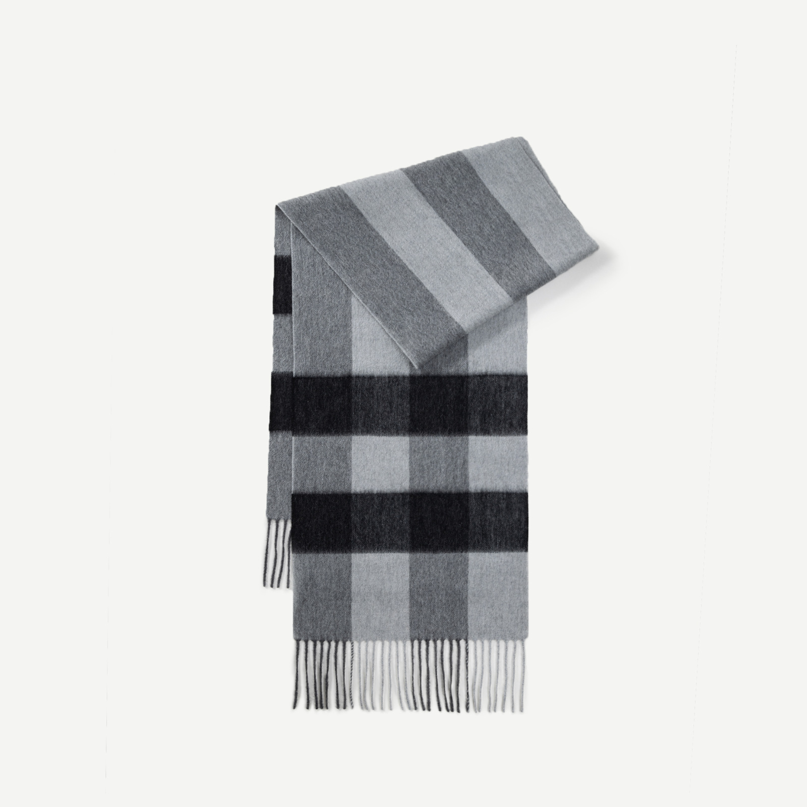 Nuevo estilo europeo y americano 100% bufanda de lana para mujer otoño e invierno chal a cuadros de alta calidad bufanda de borla simple salvaje al por mayor