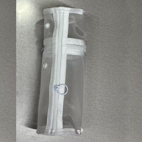 両用筆袋シンプル網糸筆筒式筆袋縦式透明文房具袋学生専用大容量筆箱|undefined