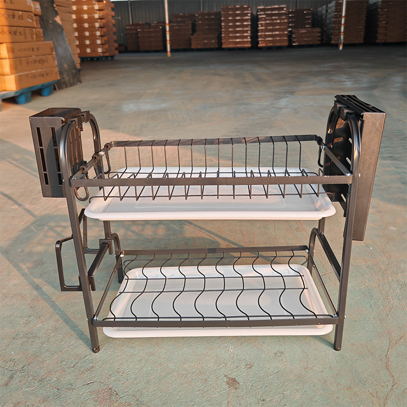 Estrictamente elegir cubiertos 45cm 55cm tablero de corte cuchillo soporte palillos jaula de almacenamiento rack de platos de doble capa estante de almacenamiento de platos grueso