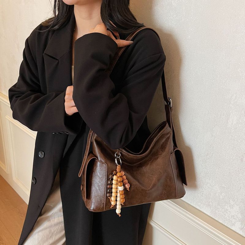 秋冬复古大容量托特包包女2025新款休闲软皮单肩大包美拉德斜挎包|undefined