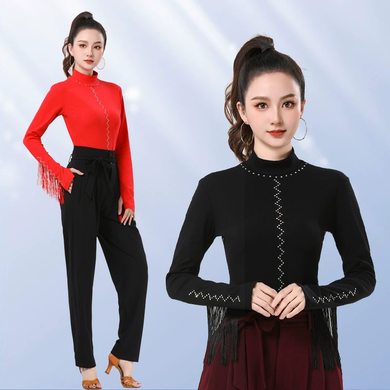 Gette Ba Modern Dance Dance Tabs Женская куртка Латинский танец Весна и Осень Квантиан Ворота Бальный танец с длинными рукавами