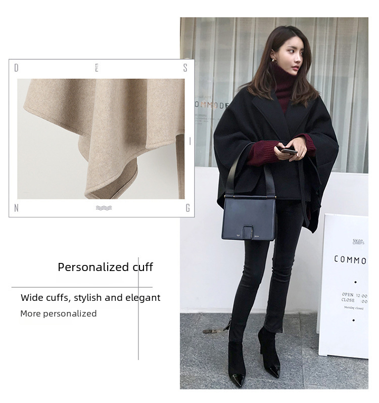 Wollmantel Damen Winter 200kg Neujahrstag Kriegsmantel Mantel lang locker Schnürschal Cape gepolsterter Mantel_voghion.com