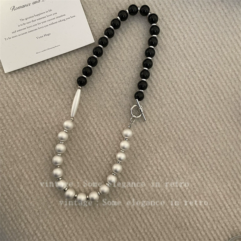 Серебряное ожерелье из жемчига, цепочка для сумки-ключей, серьги, высокая класс