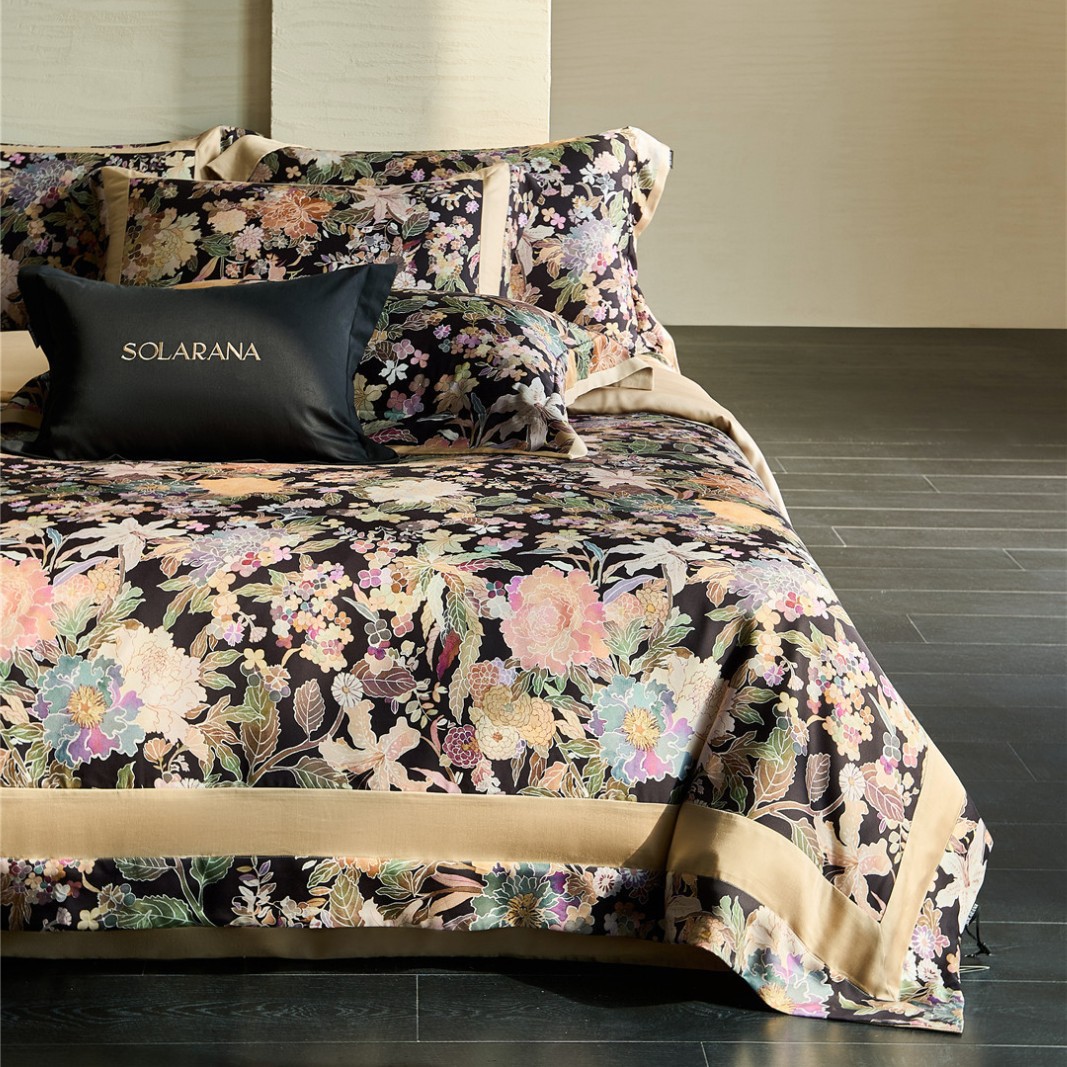 2-day Showa Ji Heijin High-end Bedding Bedding Beds Ultra-fine Dan Lanjing Lyocell Tencel Four-piece Home Textile