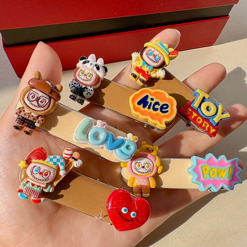 cartoon cute bunny barrettes female forehead bang clip children‘s hairpin broken hair duckbill clip child sweet headwear