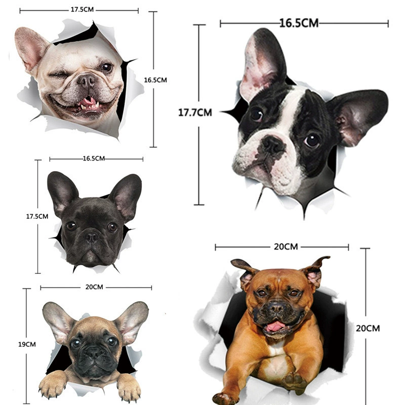 Индивидуальный щенок 3D креативный автомобиль наклейка милая собака водонепроницаемая наклейка кузова смешная имитация автомобиля наклейка на царапину