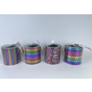 New Environmentally Friendly Plastic Round 4 Hot Stamping Magic Rainbow Circles 11.4*11cm Multi-Play Educational Toys