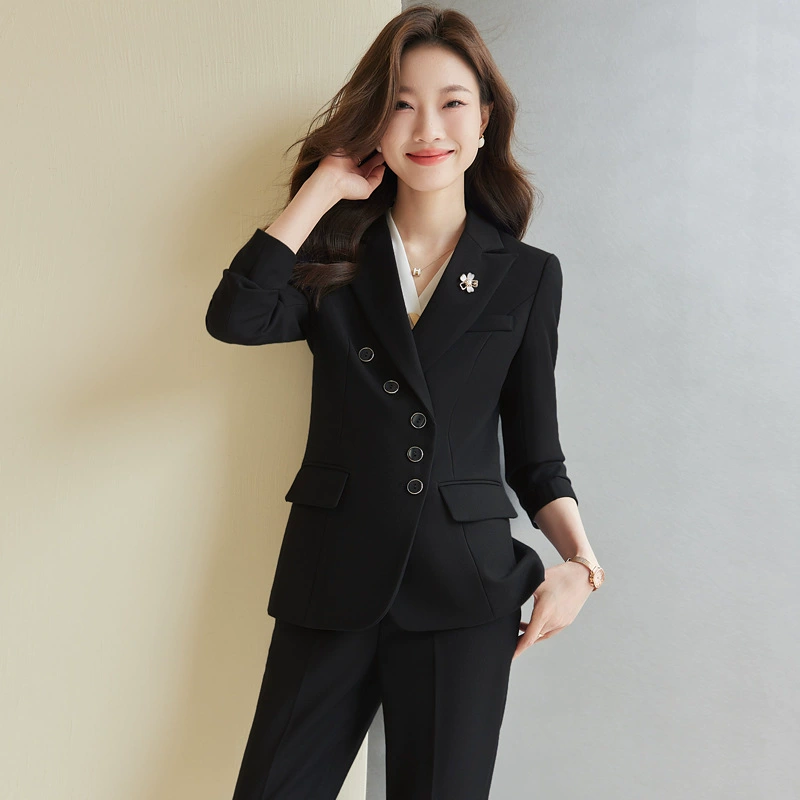 Осенний классический костюм пиджак, комплект, Overall, городской стиль, slim fit