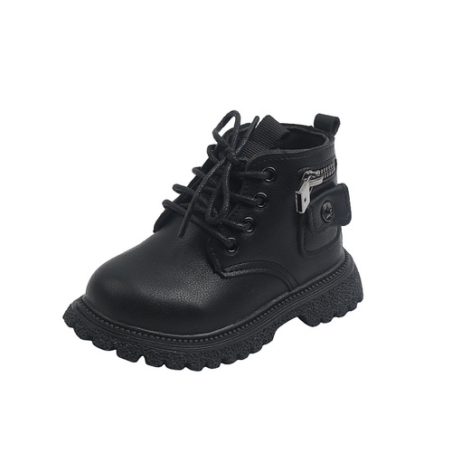  new autumn and winter girls' Martin boots, children's soft-soled leather boots, baby shoes, low-top short boots, boys' shoes