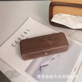 新款实木眼镜盒便捷太阳镜墨镜收纳盒学生近视镜包装盒眼镜盒logo