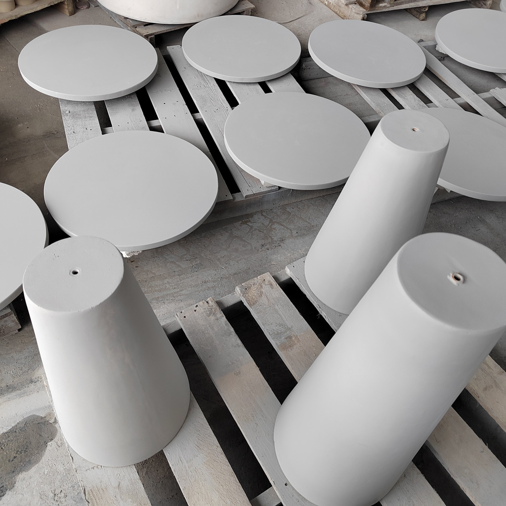 【工厂定制】圆形桌面锥形底座餐厅混凝土茶几户外花园组合水泥桌