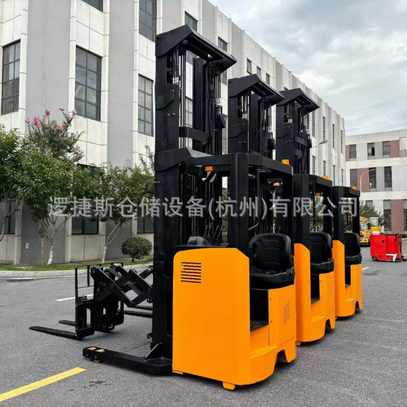 电动双伸位前移式叉车1.5吨升高8m座驾窄巷道双伸位剪刀叉堆高机