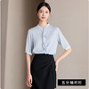 Blue three-quarter sleeve shirt