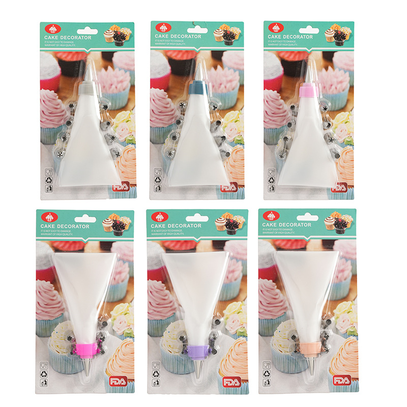 Conjunto de herramientas de enmarcado de flores pastel horneado decoración galletas de extrusión de flores boquilla de enmarcado de flores convertidor de bolsa de diez piezas