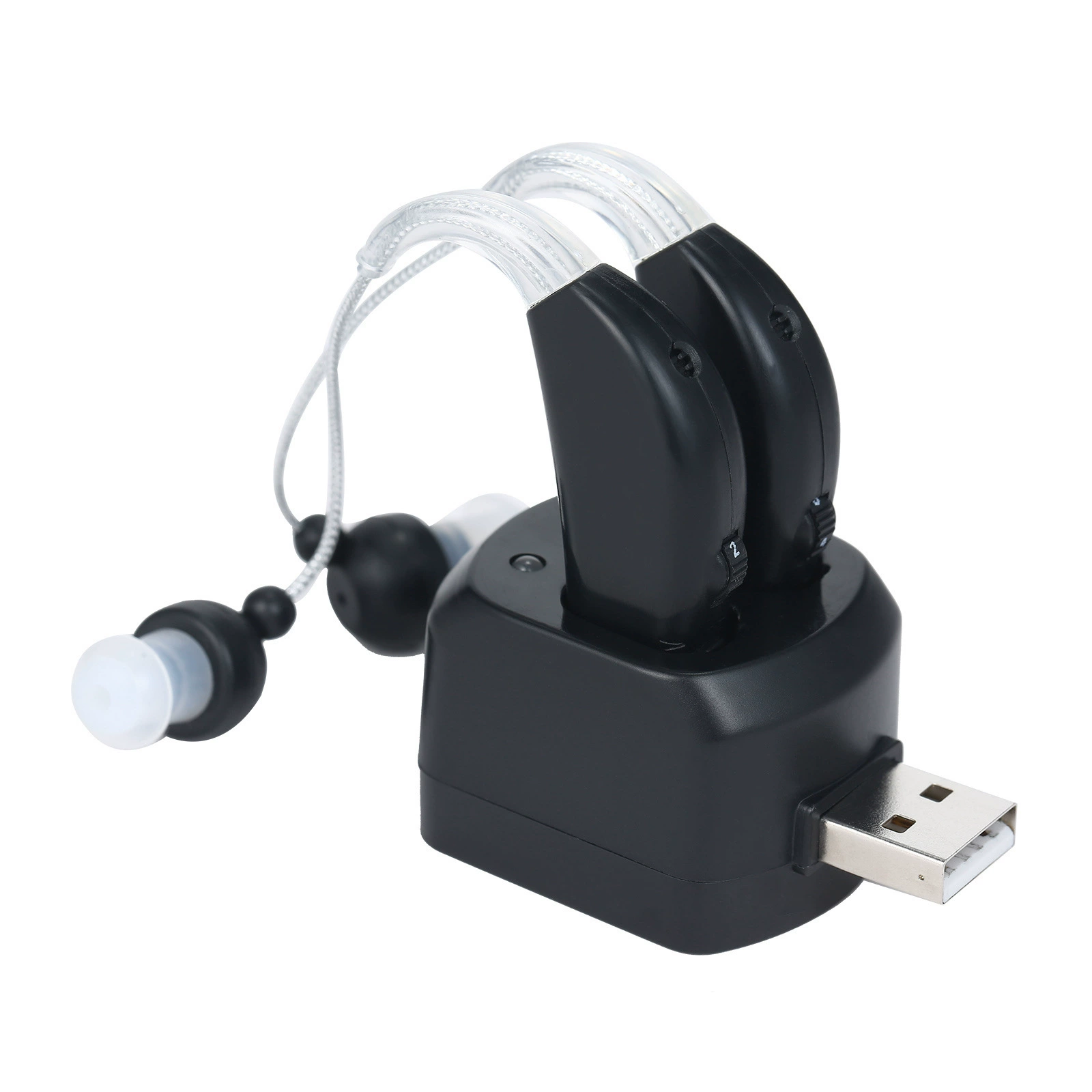 Производитель слуховых аппаратов Оптовые слуховые аппараты, USB прямого заполнения уха назад слуховой аппарат звуко-получатель английская версия 2