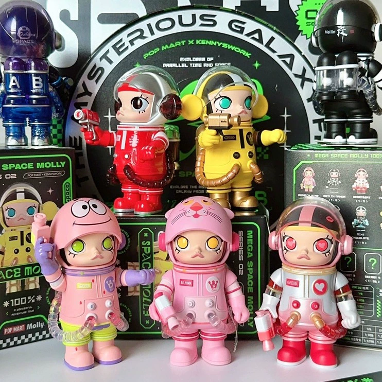 Коллекционная серия Bubble Mart Mega Space Molly Astronaut Jasmine второго поколения — коробка-головоломка ручной работы
