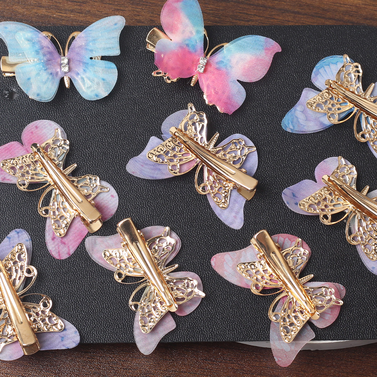 Accesorios para el cabello con lazo inteligente para niños, horquilla de mariposa de simulación grande, accesorios de actuación de hadas pequeñas, accesorios para el cabello