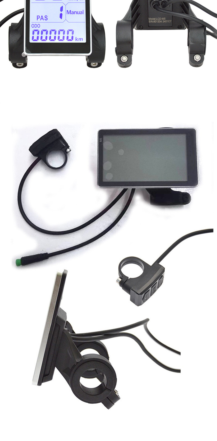 Electric scooter speed control instrument M5 mountain bike scooter LCD display 24V36V48V60V universal dashboard