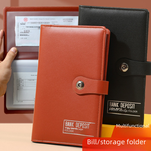 Certificate Collection Book Bank Time Deposit Certificate Receipt Organizer Check Holder Certificate Book Bill Sorting Book