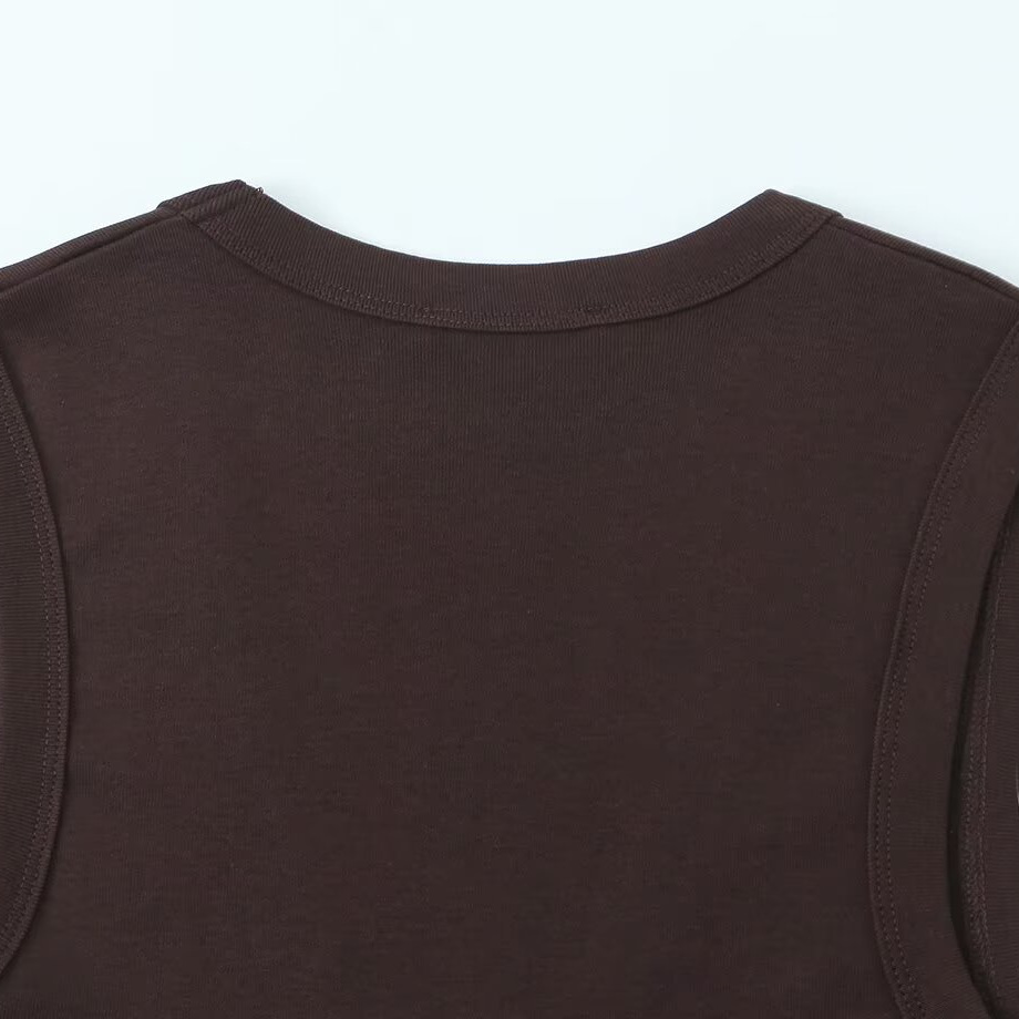Women's Clothing Women's Sleeveless V Neck Vest T-Shirt Cotton Slim Fit Summer Top Four Colors For Formal & Casual For Women_ecoleips.com